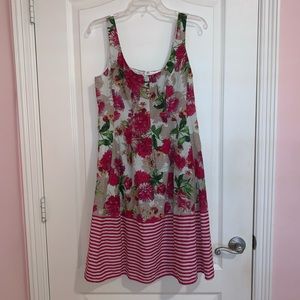 ⭐️Last sale!!! Best Offer!!! Nine West pink floral and striped cotton dress